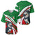 Indigenous Regions of Panama Ngabe-Bugle Baseball Jersey with Harpy Eagle Graphic and Green Red Tribal Pattern 1997 - Wonder Print Shop