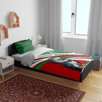 Indigenous Regions of Panama Ngabe-Bugle Bedding Set with Harpy Eagle Graphic and Green Red Tribal Pattern 1997 - Wonder Print Shop