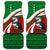 Indigenous Regions of Panama Ngabe-Bugle Car Mats with Harpy Eagle Graphic and Green Red Tribal Pattern 1997 - Wonder Print Shop