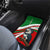 Indigenous Regions of Panama Ngabe-Bugle Car Mats with Harpy Eagle Graphic and Green Red Tribal Pattern 1997 - Wonder Print Shop