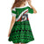 Indigenous Regions of Panama Ngabe-Bugle Family Matching Long Sleeve Bodycon Dress and Hawaiian Shirt with Harpy Eagle Graphic and Green Red Tribal Pattern 1997 - Wonder Print Shop