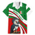 Indigenous Regions of Panama Ngabe-Bugle Family Matching Long Sleeve Bodycon Dress and Hawaiian Shirt with Harpy Eagle Graphic and Green Red Tribal Pattern 1997 - Wonder Print Shop