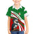 Indigenous Regions of Panama Ngabe-Bugle Family Matching Long Sleeve Bodycon Dress and Hawaiian Shirt with Harpy Eagle Graphic and Green Red Tribal Pattern 1997 - Wonder Print Shop