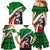 Indigenous Regions of Panama Ngabe-Bugle Family Matching Mermaid Dress and Hawaiian Shirt with Harpy Eagle Graphic and Green Red Tribal Pattern 1997 - Wonder Print Shop