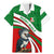 Indigenous Regions of Panama Ngabe-Bugle Family Matching Mermaid Dress and Hawaiian Shirt with Harpy Eagle Graphic and Green Red Tribal Pattern 1997 - Wonder Print Shop