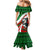 Indigenous Regions of Panama Ngabe-Bugle Family Matching Mermaid Dress and Hawaiian Shirt with Harpy Eagle Graphic and Green Red Tribal Pattern 1997 - Wonder Print Shop