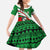 Indigenous Regions of Panama Ngabe-Bugle Family Matching Off The Shoulder Long Sleeve Dress and Hawaiian Shirt with Harpy Eagle Graphic and Green Red Tribal Pattern 1997 - Wonder Print Shop