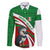 Indigenous Regions of Panama Ngabe-Bugle Family Matching Short Sleeve Bodycon Dress and Hawaiian Shirt with Harpy Eagle Graphic and Green Red Tribal Pattern 1997 - Wonder Print Shop
