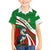 Indigenous Regions of Panama Ngabe-Bugle Family Matching Short Sleeve Bodycon Dress and Hawaiian Shirt with Harpy Eagle Graphic and Green Red Tribal Pattern 1997 - Wonder Print Shop