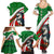 Indigenous Regions of Panama Ngabe-Bugle Family Matching Summer Maxi Dress and Hawaiian Shirt with Harpy Eagle Graphic and Green Red Tribal Pattern 1997 - Wonder Print Shop