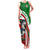 Indigenous Regions of Panama Ngabe-Bugle Family Matching Tank Maxi Dress and Hawaiian Shirt with Harpy Eagle Graphic and Green Red Tribal Pattern 1997 - Wonder Print Shop