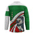 Indigenous Regions of Panama Ngabe-Bugle Hockey Jersey with Harpy Eagle Graphic and Green Red Tribal Pattern 1997 - Wonder Print Shop