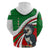 Indigenous Regions of Panama Ngabe-Bugle Hoodie with Harpy Eagle Graphic and Green Red Tribal Pattern 1997 - Wonder Print Shop