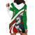 Indigenous Regions of Panama Ngabe-Bugle Hoodie Dress with Harpy Eagle Graphic and Green Red Tribal Pattern 1997 - Wonder Print Shop