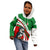 Indigenous Regions of Panama Ngabe-Bugle Kid Hoodie with Harpy Eagle Graphic and Green Red Tribal Pattern 1997 - Wonder Print Shop