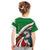 Indigenous Regions of Panama Ngabe-Bugle Kid T Shirt with Harpy Eagle Graphic and Green Red Tribal Pattern 1997 - Wonder Print Shop