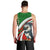 Indigenous Regions of Panama Ngabe-Bugle Men Tank Top with Harpy Eagle Graphic and Green Red Tribal Pattern 1997 - Wonder Print Shop