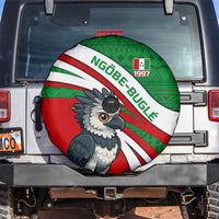 Indigenous Regions of Panama Ngabe-Bugle Spare Tire Cover with Harpy Eagle Graphic and Green Red Tribal Pattern 1997 - Wonder Print Shop