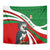 Indigenous Regions of Panama Ngabe-Bugle Tapestry with Harpy Eagle Graphic and Green Red Tribal Pattern 1997 - Wonder Print Shop