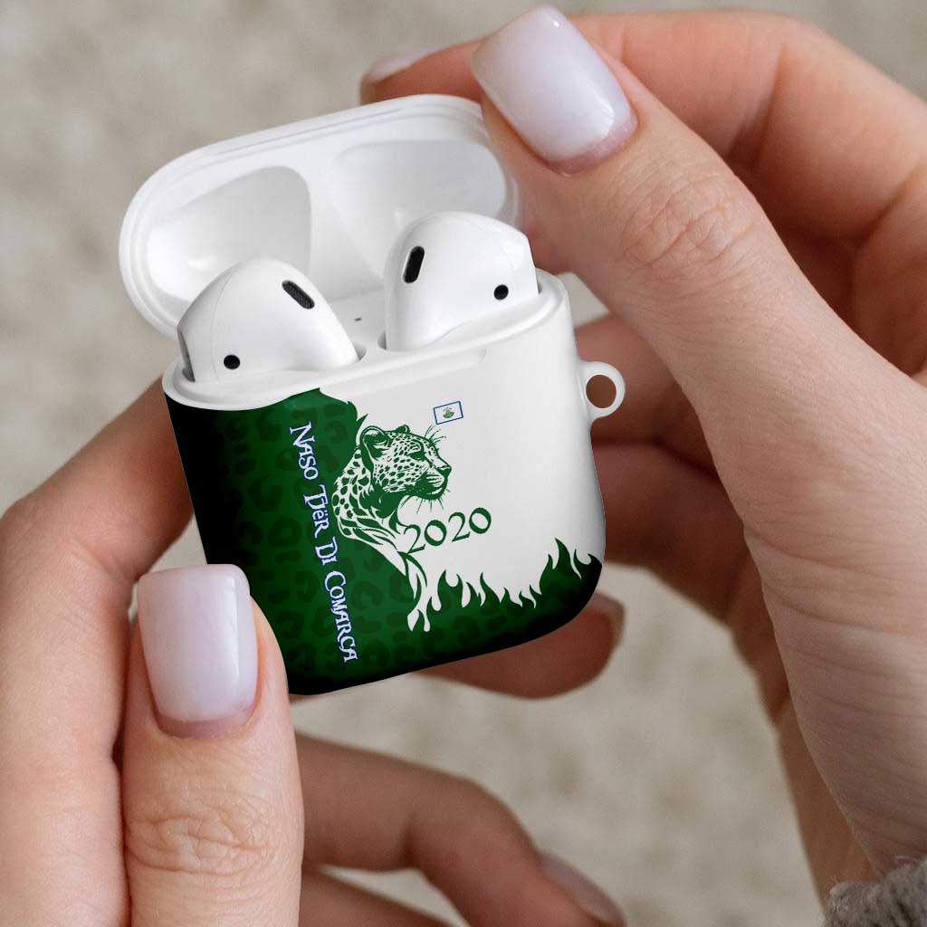 Indigenous Regions of Panama Naso Tjer Di Comarca AirPods Case with Jaguar Graphic and Green White Territory and Life 2020 - Wonder Print Shop