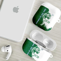 Indigenous Regions of Panama Naso Tjer Di Comarca AirPods Case with Jaguar Graphic and Green White Territory and Life 2020 - Wonder Print Shop