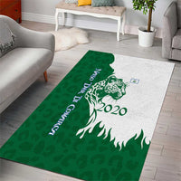 Indigenous Regions of Panama Naso Tjer Di Comarca Area Rug with Jaguar Graphic and Green White Territory and Life 2020 - Wonder Print Shop