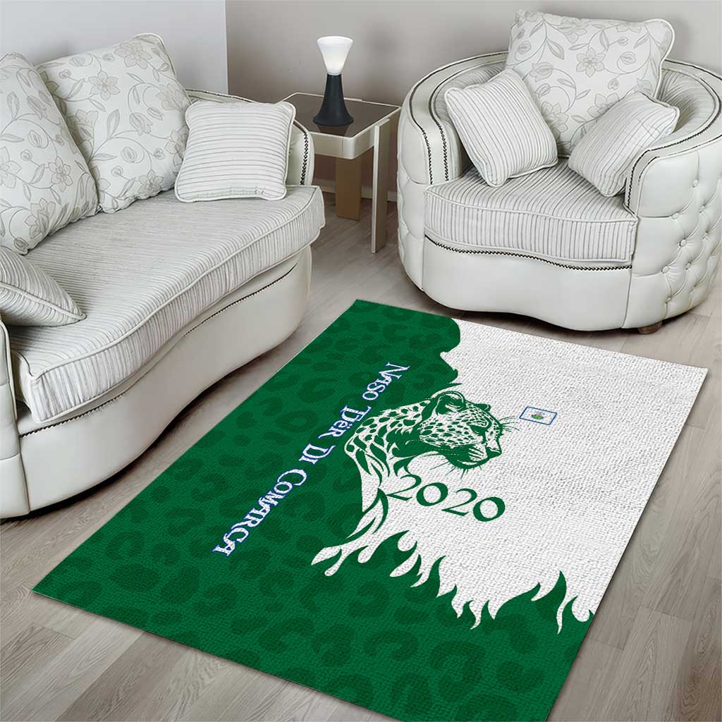 Indigenous Regions of Panama Naso Tjer Di Comarca Area Rug with Jaguar Graphic and Green White Territory and Life 2020 - Wonder Print Shop