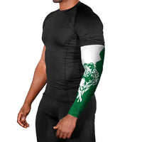 Indigenous Regions of Panama Naso Tjer Di Comarca Arm Sleeves with Jaguar Graphic and Green White Territory and Life 2020 - Wonder Print Shop