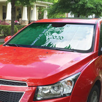 Indigenous Regions of Panama Naso Tjer Di Comarca Auto Sun Shade with Jaguar Graphic and Green White Territory and Life 2020 - Wonder Print Shop