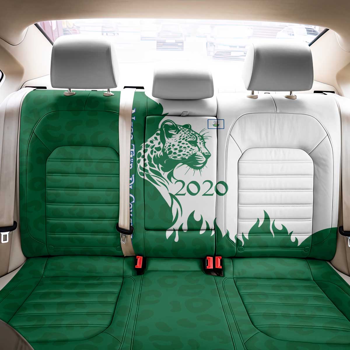 Indigenous Regions of Panama Naso Tjer Di Comarca Back Car Seat Cover with Jaguar Graphic and Green White Territory and Life 2020 - Wonder Print Shop