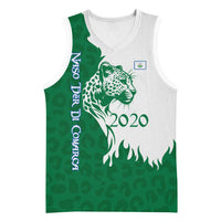 Indigenous Regions of Panama Naso Tjer Di Comarca Basketball Jersey with Jaguar Graphic and Green White Territory and Life 2020 - Wonder Print Shop