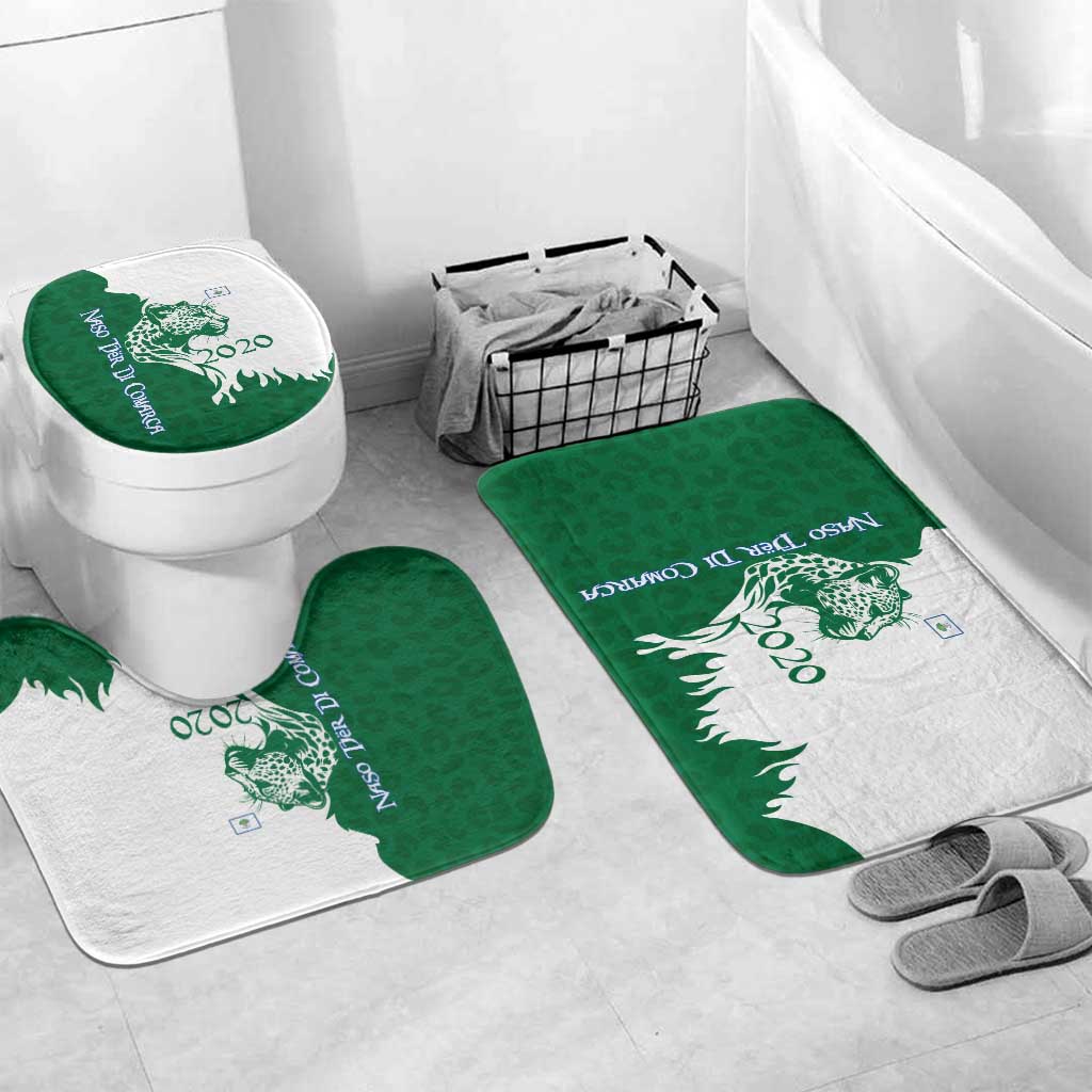 Indigenous Regions of Panama Naso Tjer Di Comarca Bathroom Set with Jaguar Graphic and Green White Territory and Life 2020 - Wonder Print Shop