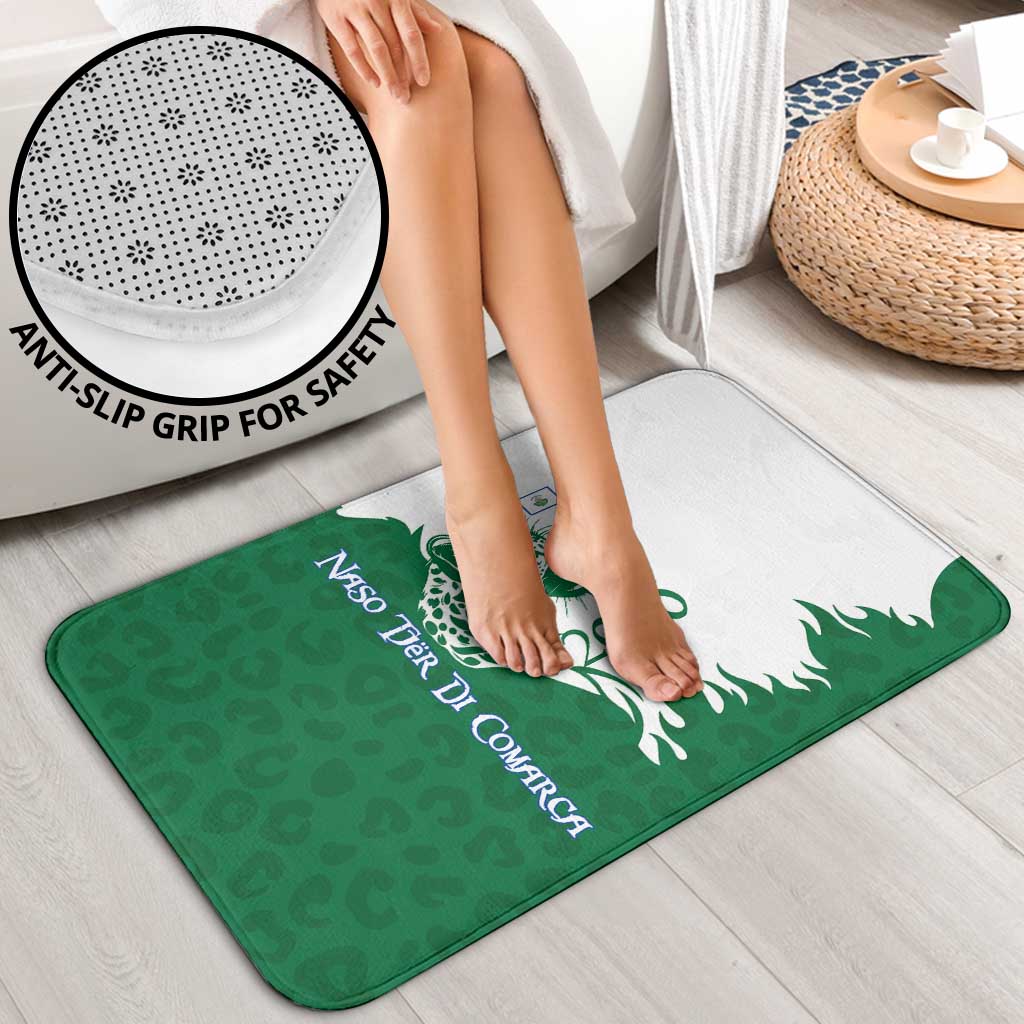 Indigenous Regions of Panama Naso Tjer Di Comarca Bathroom Set with Jaguar Graphic and Green White Territory and Life 2020 - Wonder Print Shop