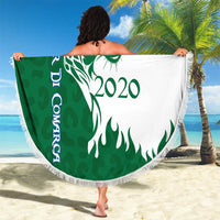 Indigenous Regions of Panama Naso Tjer Di Comarca Beach Blanket with Jaguar Graphic and Green White Territory and Life 2020 - Wonder Print Shop