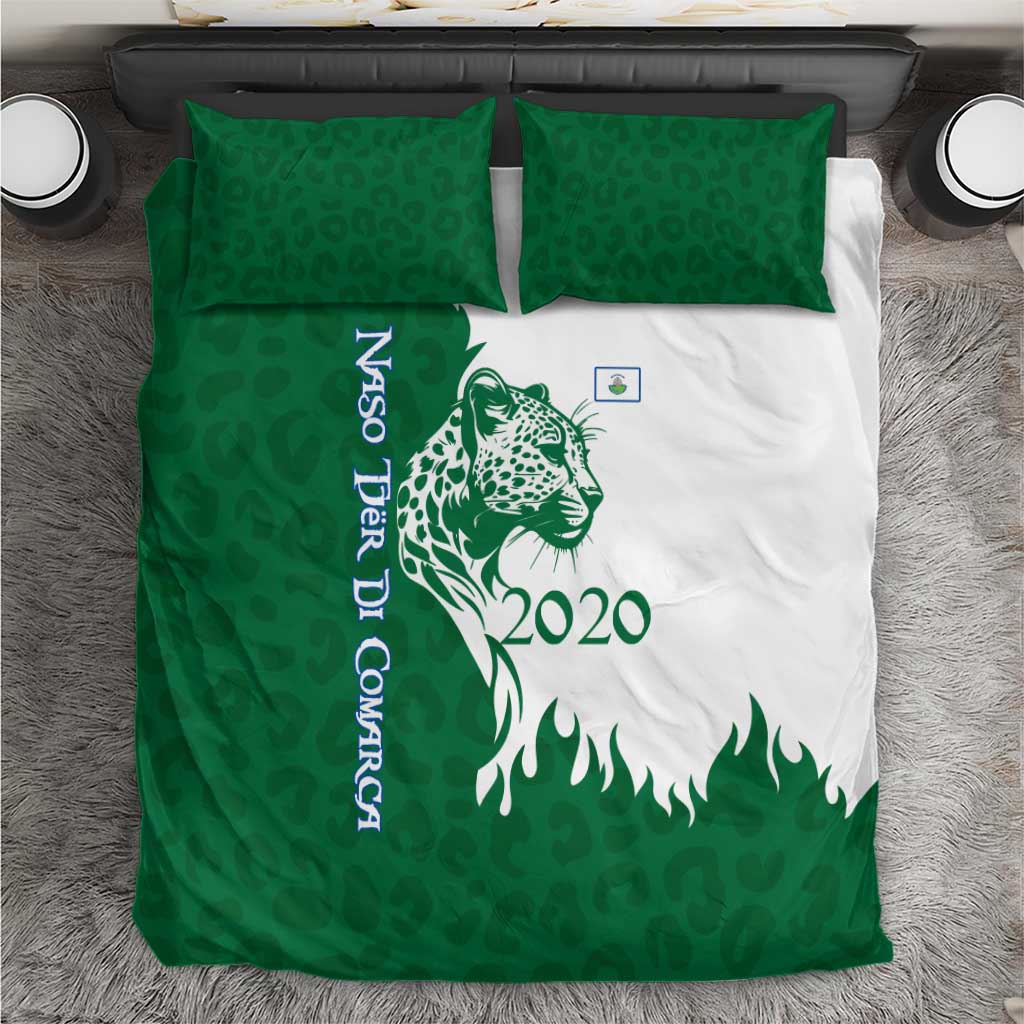 Indigenous Regions of Panama Naso Tjer Di Comarca Bedding Set with Jaguar Graphic and Green White Territory and Life 2020 - Wonder Print Shop