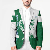 Indigenous Regions of Panama Naso Tjer Di Comarca Blazer with Jaguar Graphic and Green White Territory and Life 2020 - Wonder Print Shop