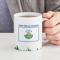 Indigenous Regions of Panama Naso Tjer Di Comarca Ceramic Mug with Jaguar Graphic and Green White Territory and Life 2020 - Wonder Print Shop