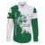 Indigenous Regions of Panama Naso Tjer Di Comarca Family Matching Long Sleeve Bodycon Dress and Hawaiian Shirt with Jaguar Graphic and Green White Territory and Life 2020 - Wonder Print Shop
