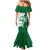 Indigenous Regions of Panama Naso Tjer Di Comarca Family Matching Mermaid Dress and Hawaiian Shirt with Jaguar Graphic and Green White Territory and Life 2020 - Wonder Print Shop