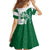 Indigenous Regions of Panama Naso Tjer Di Comarca Family Matching Off The Shoulder Long Sleeve Dress and Hawaiian Shirt with Jaguar Graphic and Green White Territory and Life 2020 - Wonder Print Shop