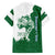 Indigenous Regions of Panama Naso Tjer Di Comarca Family Matching Off The Shoulder Long Sleeve Dress and Hawaiian Shirt with Jaguar Graphic and Green White Territory and Life 2020 - Wonder Print Shop