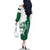 Indigenous Regions of Panama Naso Tjer Di Comarca Family Matching Off The Shoulder Long Sleeve Dress and Hawaiian Shirt with Jaguar Graphic and Green White Territory and Life 2020 - Wonder Print Shop