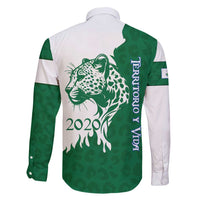 Indigenous Regions of Panama Naso Tjer Di Comarca Family Matching Short Sleeve Bodycon Dress and Hawaiian Shirt with Jaguar Graphic and Green White Territory and Life 2020 - Wonder Print Shop