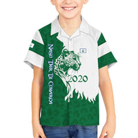 Indigenous Regions of Panama Naso Tjer Di Comarca Family Matching Summer Maxi Dress and Hawaiian Shirt with Jaguar Graphic and Green White Territory and Life 2020 - Wonder Print Shop