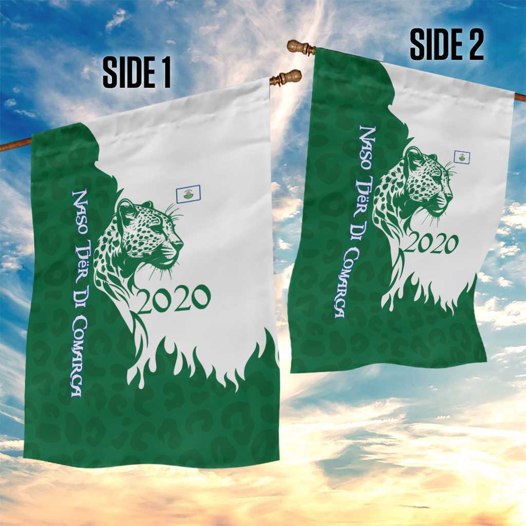 Indigenous Regions of Panama Naso Tjer Di Comarca Garden Flag with Jaguar Graphic and Green White Territory and Life 2020 - Wonder Print Shop