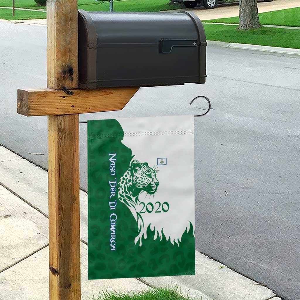 Indigenous Regions of Panama Naso Tjer Di Comarca Garden Flag with Jaguar Graphic and Green White Territory and Life 2020 - Wonder Print Shop