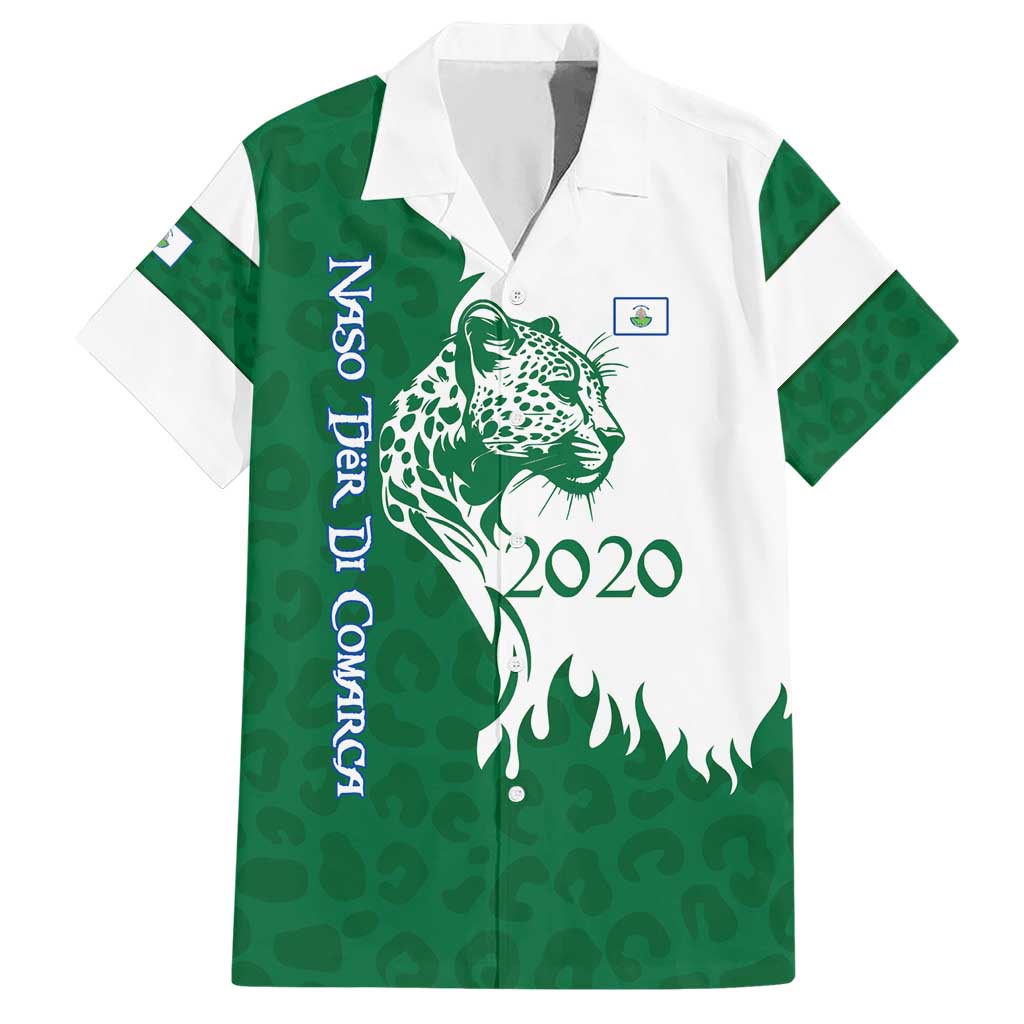 Indigenous Regions of Panama Naso Tjer Di Comarca Hawaiian Shirt with Jaguar Graphic and Green White Territory and Life 2020 - Wonder Print Shop