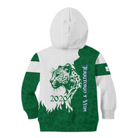 Indigenous Regions of Panama Naso Tjer Di Comarca Kid Hoodie with Jaguar Graphic and Green White Territory and Life 2020 - Wonder Print Shop