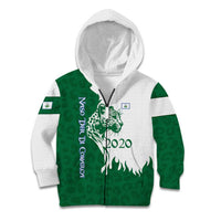 Indigenous Regions of Panama Naso Tjer Di Comarca Kid Hoodie with Jaguar Graphic and Green White Territory and Life 2020 - Wonder Print Shop