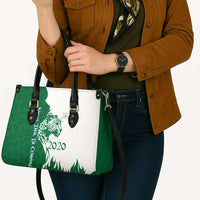 Indigenous Regions of Panama Naso Tjer Di Comarca Leather Bag with Jaguar Graphic and Green White Territory and Life 2020 - Wonder Print Shop